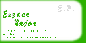 eszter major business card